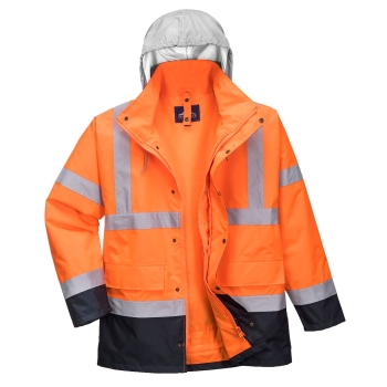 Jakna Hi-Vis Contrast Traffic 4-u-1 Narančasta/Navy XL PORTWEST S471ONRXL