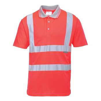 Polo majica Hi-Vis S/S  Crvena S PORTWEST S477RERS