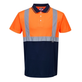 Polo majica Hi-Vis Contrast S/S  Narančasta/Navy XXXL PORTWEST S479ONRXXXL