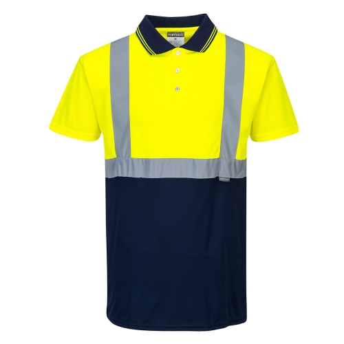 Polo majica Hi-Vis Contrast S/S Yellow/Navy S PORTWEST S479YNRS Polo majica Hi-Vis Contrast S/S Yellow/Navy S PORTWEST S479YNRS