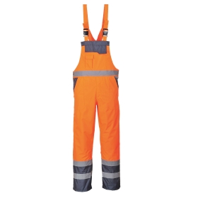 Hlače s naramenicama Hi-Vis Breathable Contrast Rain Narančasta/Navy L PORTWEST S488ONRL