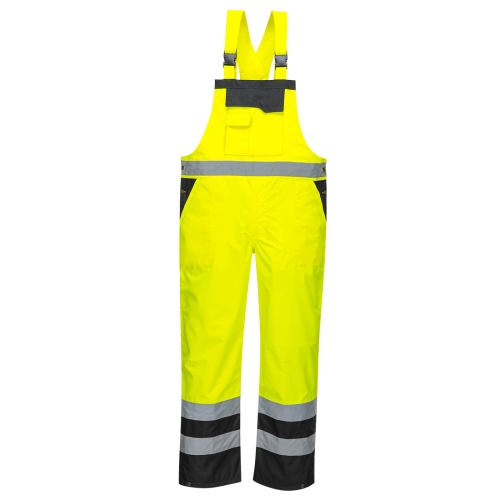 Hlače s naramenicama Hi-Vis Breathable Contrast Rain Žuta/Crna XXL PORTWEST S488YBRXXL Hlače s naramenicama Hi-Vis Breathable Contrast Rain Žuta/Crna XXL PORTWEST S488YBRXXL