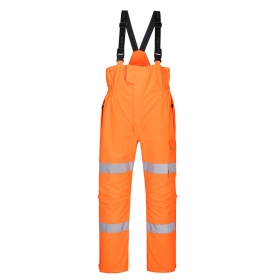 Hlače s naramenicama Hi-Vis Extreme Rain Narančasta S PORTWEST S594ORRS