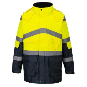 Jakna Hi-Vis Breathable Contrast Rain Yellow/Navy S PORTWEST S760YNRS