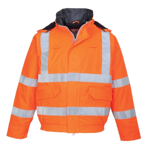 Jakna Bizflame Rain Hi-Vis Antistatic FR Bomber Narančasta M PORTWEST S773ORRM