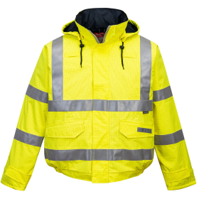 Jakna Bizflame Rain Hi-Vis Antistatic FR Bomber Žuta 4XL PORTWEST S773YER4XL