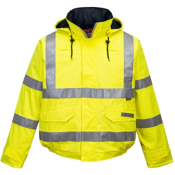 Jakna Bizflame Rain Hi-Vis Antistatic FR Bomber Žuta XXL PORTWEST S773YERXXL