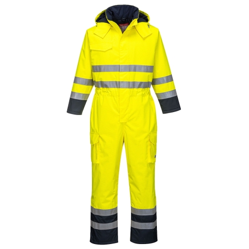 Kombinezon Bizflame Rain Hi-Vis Multi Yellow/Navy S PORTWEST S775YNRS