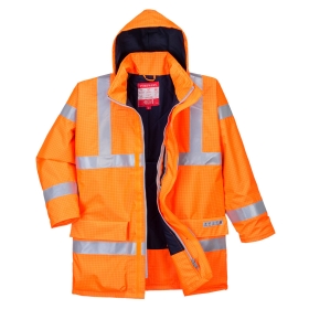 Jakna Bizflame Rain Hi-Vis Antistatic FR Narančasta XS PORTWEST S778ORRXS