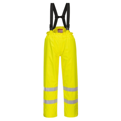 Hlače Bizflame Rain Lined Hi-Vis Antistatic FR Žuta M PORTWEST S781YERM