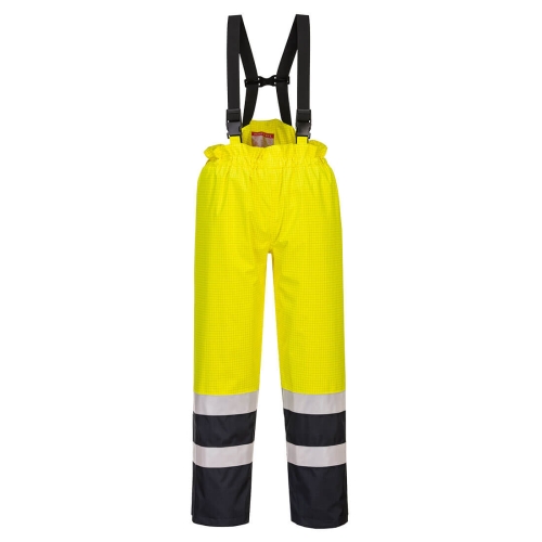 Hlače Bizflame Rain Hi-Vis Multi-Protection Yellow/Navy M PORTWEST S782YNRM
