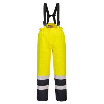 Hlače Bizflame Rain Hi-Vis Multi-Protection Yellow/Navy XXL PORTWEST S782YNRXXL
