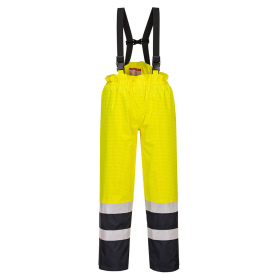 Hlače Bizflame Rain Hi-Vis Multi-Protection Yellow/Navy XL PORTWEST S782YNRXL