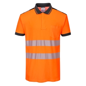 PW3 Polo majica Hi-Vis Cotton Comfort S/S Narančasta/Crna XXL PORTWEST T180OBRXXL