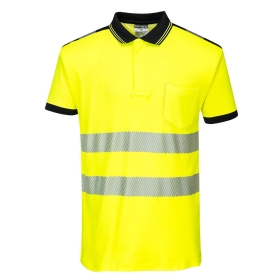PW3 Polo majica Hi-Vis Cotton Comfort S/S Žuta/Crna XL PORTWEST T180YBRXL