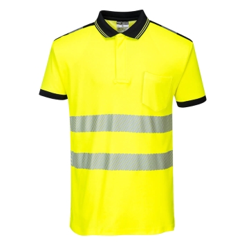 PW3 Polo majica Hi-Vis Cotton Comfort S/S Žuta/Crna XXXL PORTWEST T180YBRXXXL