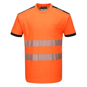 PW3 Majica Hi-Vis Cotton Comfort S/S Narančasta/Crna XS PORTWEST T181OBRXS