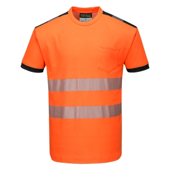 PW3 Majica Hi-Vis Cotton Comfort S/S Narančasta/Crna L PORTWEST T181OBRL