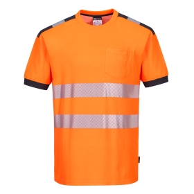 PW3 Majica Hi-Vis Cotton Comfort S/S Narančasta/Siva M PORTWEST T181OGYM