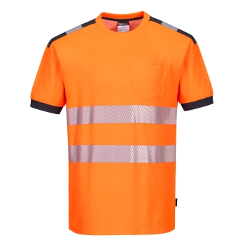PW3 Majica Hi-Vis Cotton Comfort S/S Narančasta/Siva M PORTWEST T181OGYM