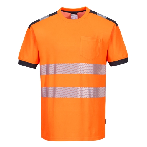 PW3 Majica Hi-Vis Cotton Comfort S/S Narančasta/Siva XXL PORTWEST T181OGYXXL