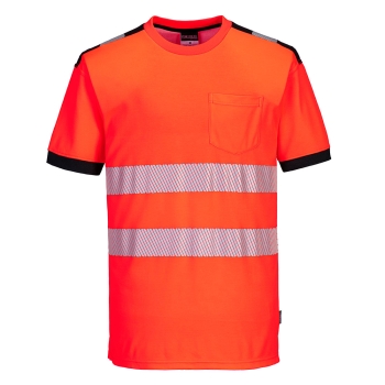 PW3 Majica Hi-Vis Cotton Comfort S/S Crvena/Crna M PORTWEST T181RBKM
