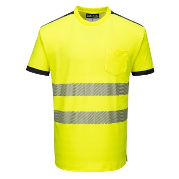 PW3 Majica Hi-Vis Cotton Comfort S/S Žuta/Crna XS PORTWEST T181YBRXS