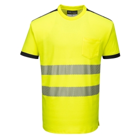 PW3 Majica Hi-Vis Cotton Comfort S/S Žuta/Crna L PORTWEST T181YBRL