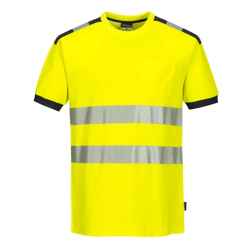 PW3 Majica Hi-Vis Cotton Comfort S/S Žuta/Siva L PORTWEST T181YGYL