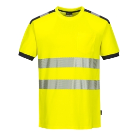PW3 Majica Hi-Vis Cotton Comfort S/S Žuta/Siva S PORTWEST T181YGYS