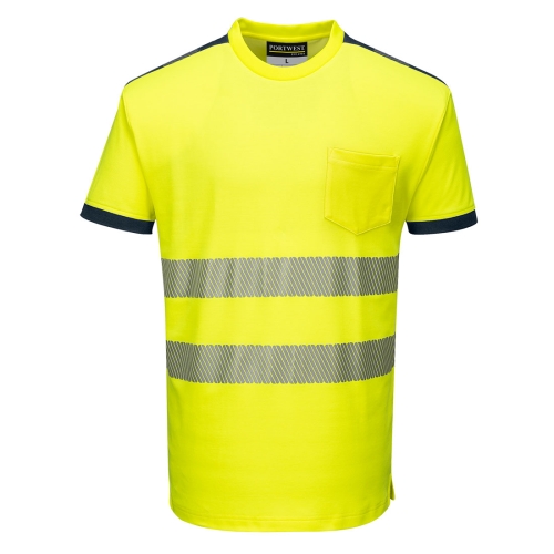 PW3 Majica Hi-Vis Cotton Comfort S/S Yellow/Navy L PORTWEST T181YNRL