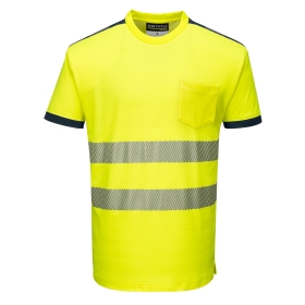 PW3 Majica Hi-Vis Cotton Comfort S/S Yellow/Navy M PORTWEST T181YNRM