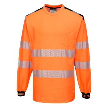 PW3 Majica Hi-Vis L/S Narančasta/Crna M PORTWEST T185OBRM