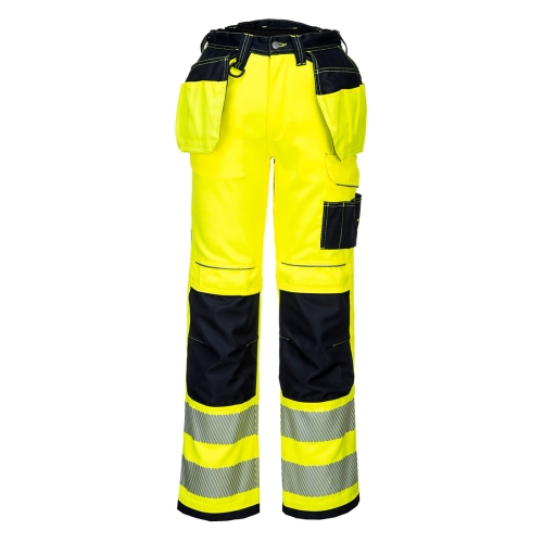 PW3 Hlače Hi-Vis Holster Pocket Work Žuta/Crna 48 PORTWEST T501YBR48