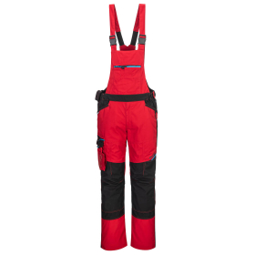WX3 Hlače s naramenicama Deep Red XL PORTWEST T704DRRXL