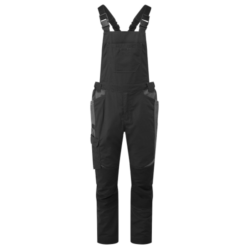 WX3 Hlače s naramenicama Industrial Wash Crna XXL PORTWEST T746BKRXXL