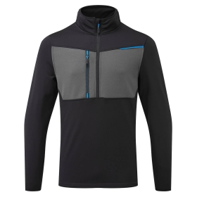 WX3 Majica Half Zip Tech Fleece Crna XL PORTWEST T755BKRXL