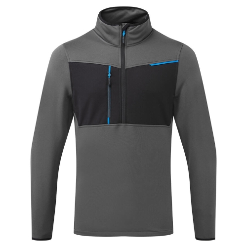 WX3 Majica Half Zip Tech Fleece Metal Grey L PORTWEST T755MGRL