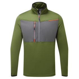 WX3 Majica Half Zip Tech Fleece Olive Green S PORTWEST T755OGRS