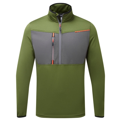 WX3 Majica Half Zip Tech Fleece Olive Green S PORTWEST T755OGRS
