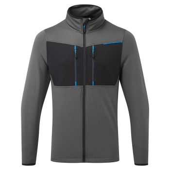 WX3 Majica Full Zip Tech Fleece Metal Grey S PORTWEST T756MGRS