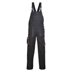 Hlače s naramenicama Portwest Texo Contrast Crna S PORTWEST TX12BKRS