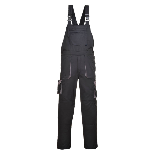 Hlače s naramenicama Portwest Texo Contrast Crna S PORTWEST TX12BKRS
