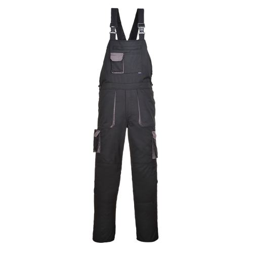 Hlače s naramenicama Portwest Texo Contrast Crna Tall L PORTWEST TX12BKTL