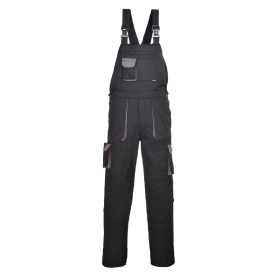 Hlače s naramenicama Portwest Texo Contrast Crna Tall XXL PORTWEST TX12BKTXXL