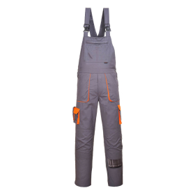 Hlače s naramenicama Portwest Texo Contrast Siva XL PORTWEST TX12GRRXL