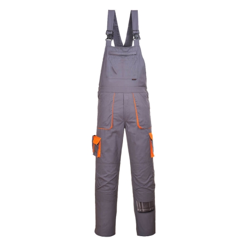 Hlače s naramenicama Portwest Texo Contrast Siva XL PORTWEST TX12GRRXL