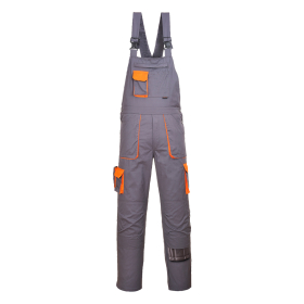 Hlače s naramenicama Portwest Texo Contrast Siva Tall L PORTWEST TX12GRTL