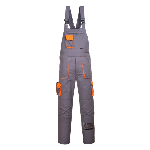 Hlače s naramenicama Portwest Texo Contrast Siva Tall M PORTWEST TX12GRTM
