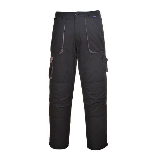 Radne hlače Portwest Texo Contrast - Lined Crna S PORTWEST TX16BKRS